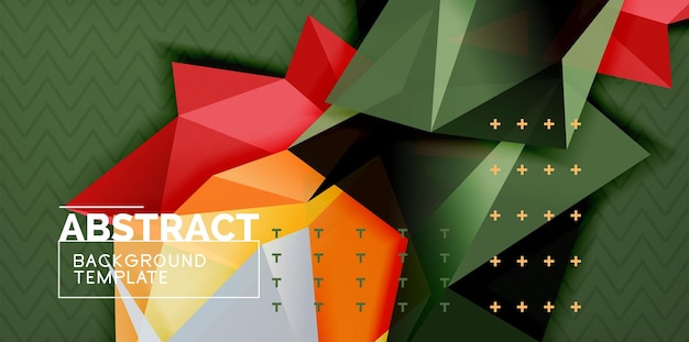 Diseño de fondo triangular de bajo poli