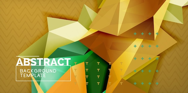 Diseño de fondo triangular de bajo poli