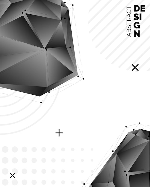 Diseño de fondo de triángulo borroso de vector negro Fondo geométrico en estilo Origami con degradado