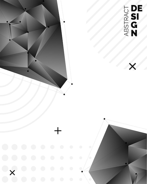 Diseño de fondo de triángulo borroso de vector negro Fondo geométrico en estilo Origami con degradado
