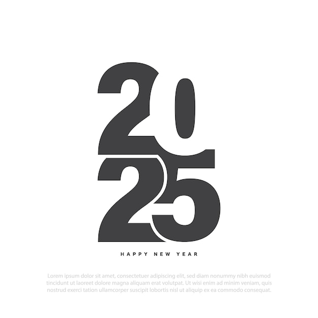 Diseño de fondo de vacaciones sencillo y elegante para la víspera de Año Nuevo 2025