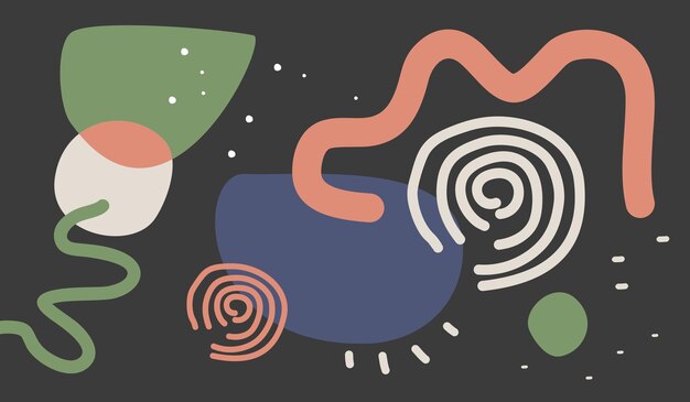 Diseño de fondo de vector abstracto de varias formas redondas coloridas
