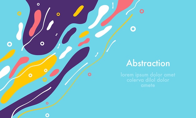 Diseño de fondo de vector de arte abstracto con arte colorido