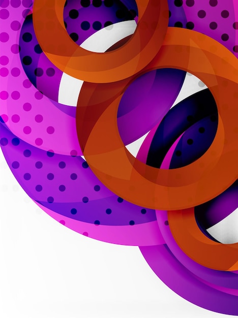 Diseño de fondo de vector de círculo con remolinos abstractos