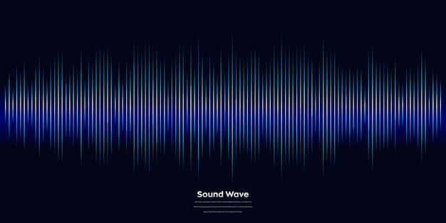 Diseño de fondo de vector de ecualizador de onda de sonido