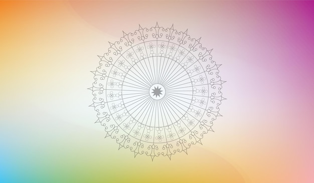 Diseño de fondo de Vector de Mandala simple