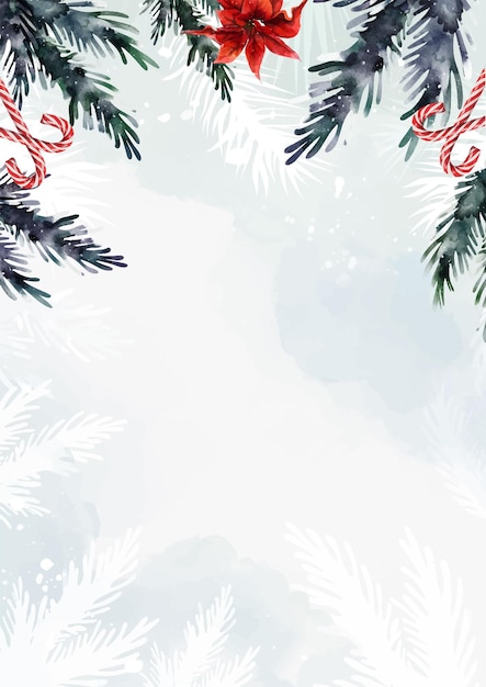 Diseño de fondo de vector de Navidad acuarela
