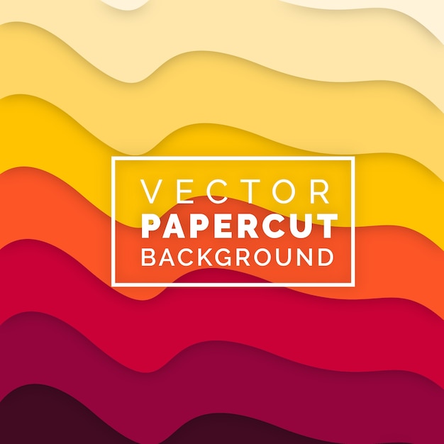 Diseño de fondo de vector Papercut