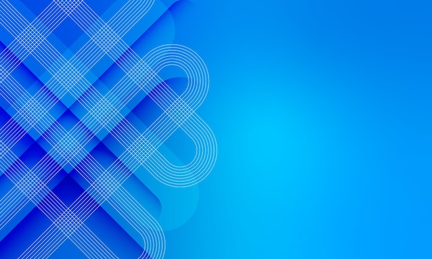 Diseño de fondo de vector de tecnología brillante moderna mínima línea abstracta azul
