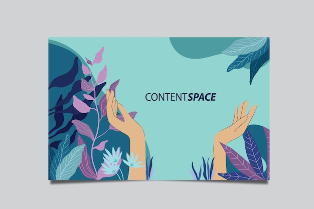 Diseño de fondo vectorial con espacio de contenido