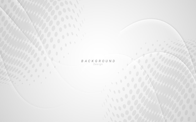 Diseño de fondo vectorial de línea ondulada abstracta blanca