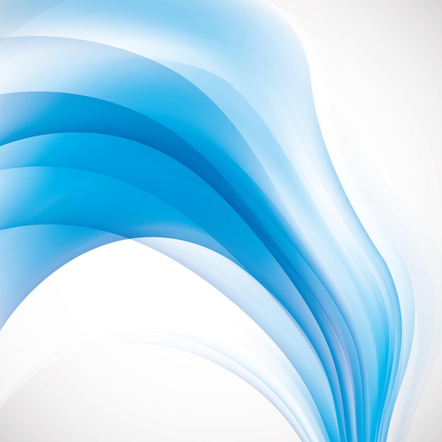 Diseño de fondo vectorial moderno de líneas curvas azules lisas