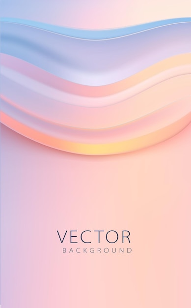 Un diseño de fondo vectorial pastel suave con ondas de colores y tonos que fluyen hermosamente