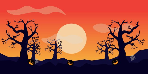 Diseño de fondo vectorial con tema de halloween