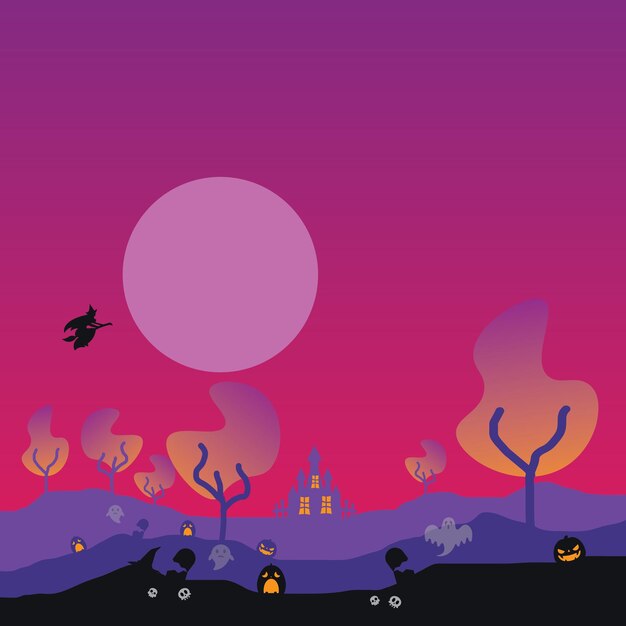 Diseño de fondo vectorial con tema de halloween