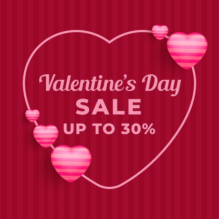 Diseño de fondo de venta de San Valentín con combinación de corazón dibujado. Ilustración vectorial para sitio web