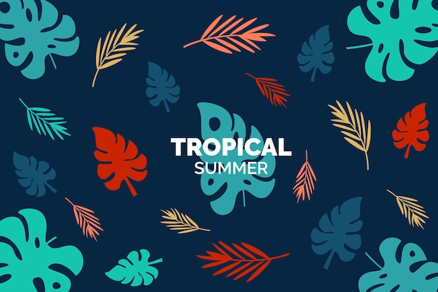 Diseño de fondo de verano tropical