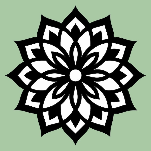 un diseño en un fondo verde con un diseño de flores en él