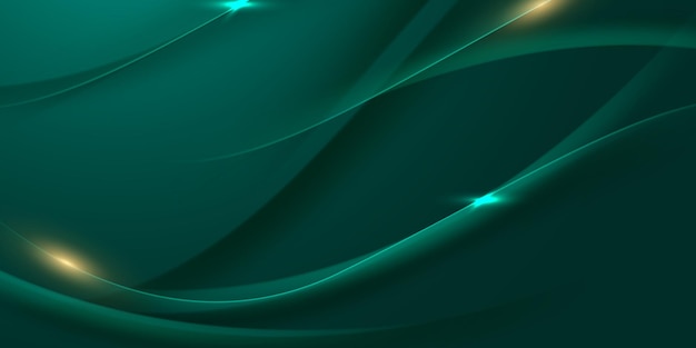 diseño de fondo verde con elementos de efecto elegante imagen vectorial