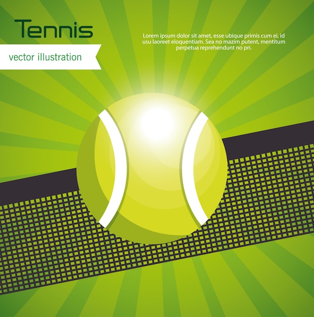 diseño de fondo verde de pelota de tenis