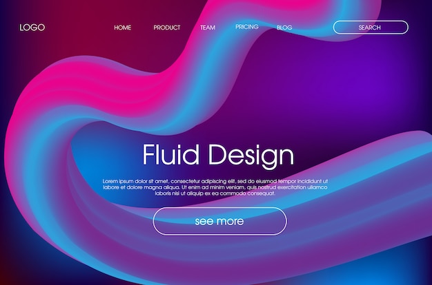 Diseño de fondo web de color líquido futurista