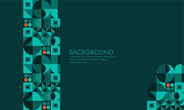 Diseño de fondos abstractos geométricos. Composición de formas geométricas simples sobre un fondo azul.