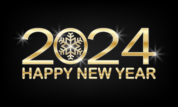 Diseño de fondos gratuitos para el año nuevo de Vector 2024