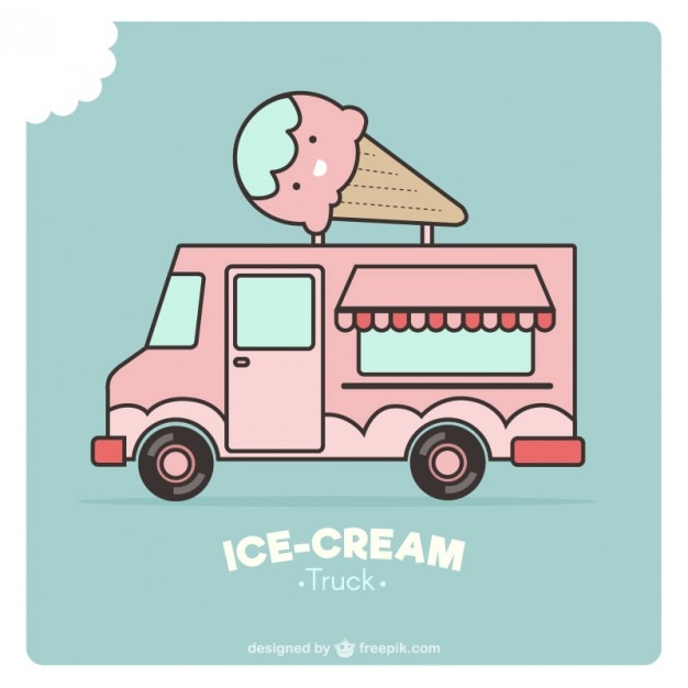 Vector diseño de food truck de helados