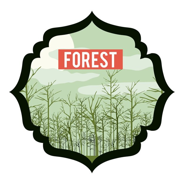 Vector diseño forestal