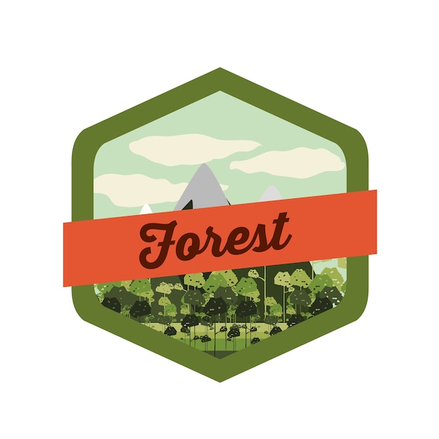 Vector diseño forestal