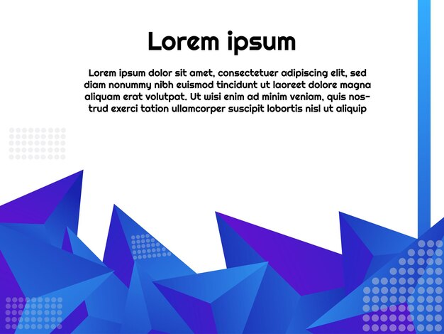 Diseño de forma de baja poli azul para vector de banner