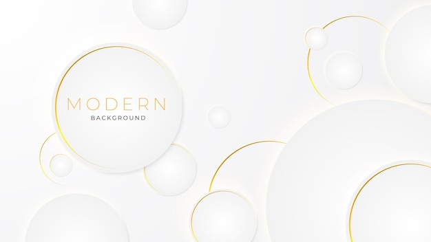 Diseño de forma de círculo elegante fondo blanco abstracto moderno