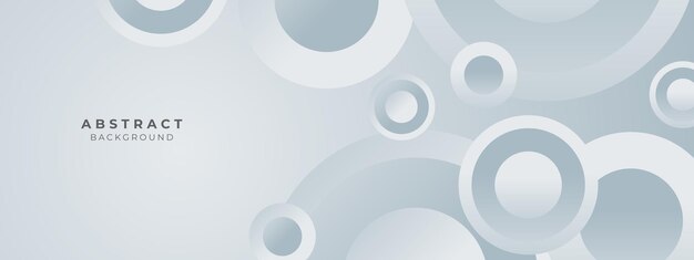 Diseño de forma de círculo elegante de fondo plateado claro abstracto moderno