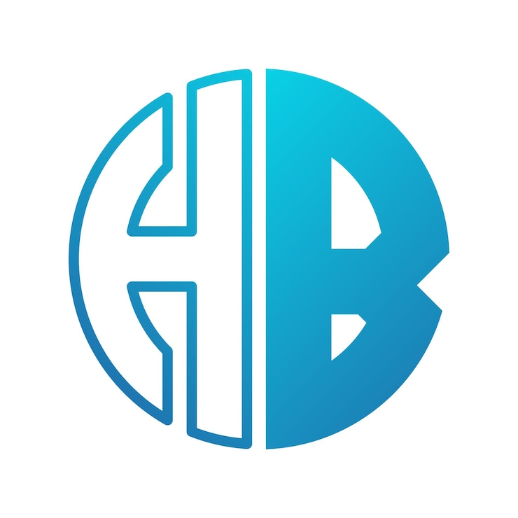 Vector diseño de la forma del círculo del logotipo de monograma h