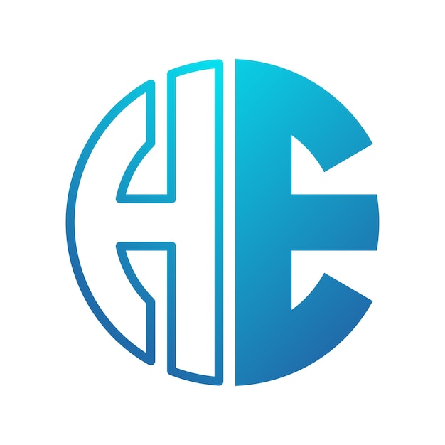 Diseño de la forma del círculo del logotipo de monograma H