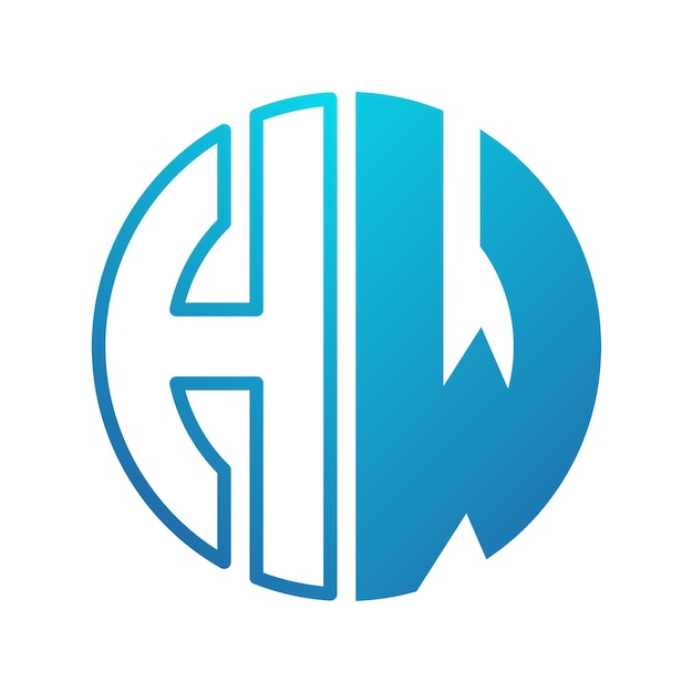 Diseño de la forma del círculo del logotipo de monograma H