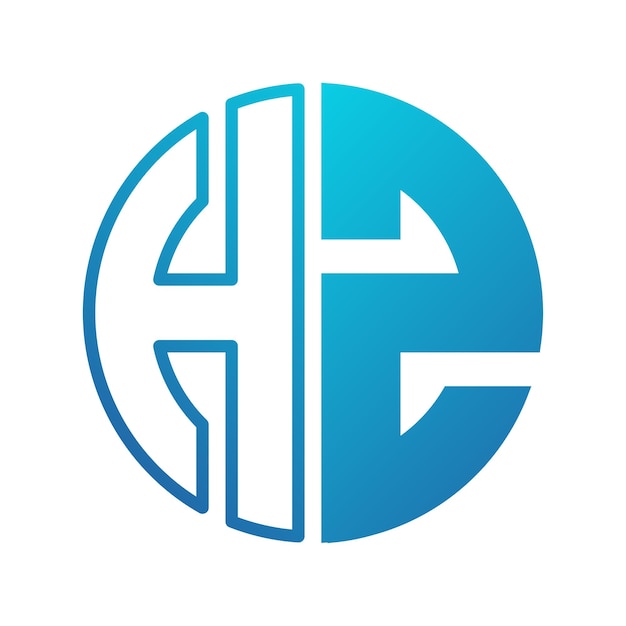 Diseño de la forma del círculo del logotipo de monograma H