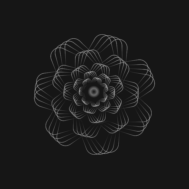 diseño de forma de flor degradada