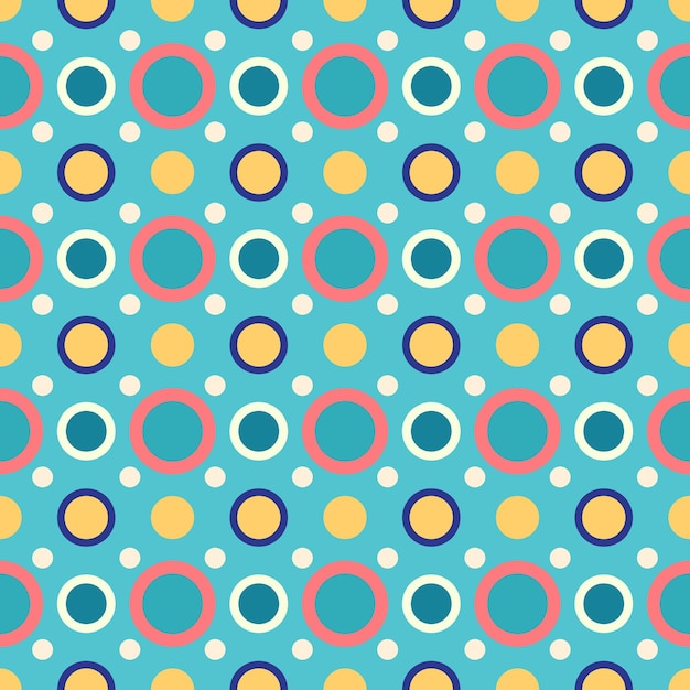 Diseño de forma geométrica de círculo de patrones sin fisuras de ilustración de fondo de textura abstracta