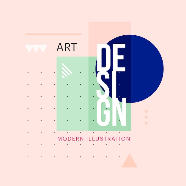 Diseño de forma geométrica minimalista de moda