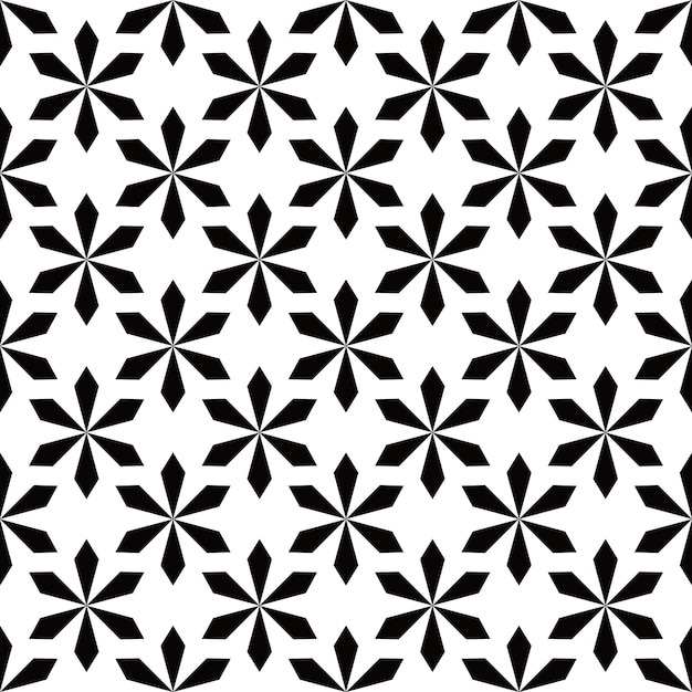 Diseño de forma geométrica de patrones sin fisuras de fondo de textura abstracta en ilustración en blanco y negro