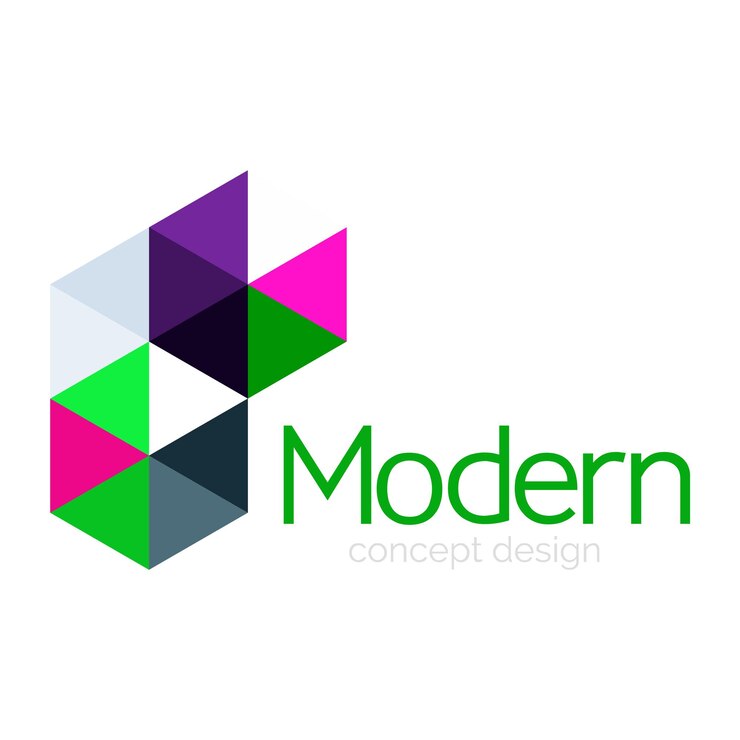 Vector diseño de forma triangular diseño abstracto de logotipo de negocio diseño de icono logotipo de la compañía idea de emblema de marca