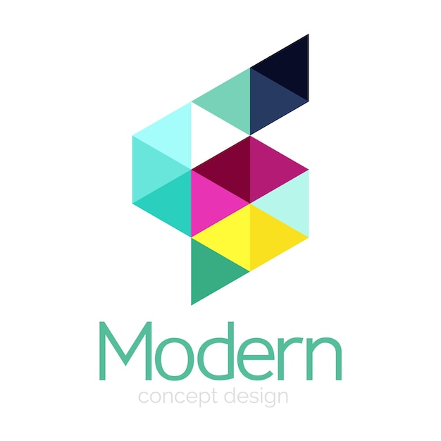 Diseño de forma triangular diseño abstracto de logotipo de negocio diseño de icono logotipo de la compañía idea de emblema de marca