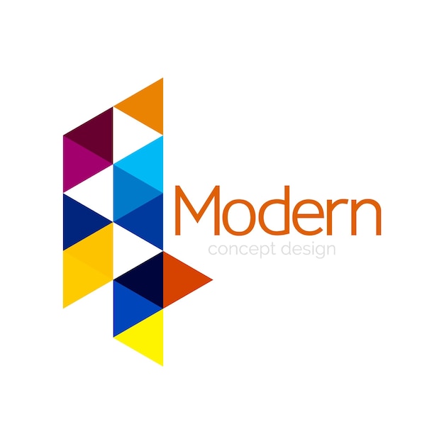 Diseño de forma triangular diseño abstracto de logotipo de negocio diseño de icono logotipo de la compañía idea de emblema de marca