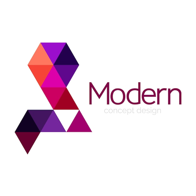 Diseño de forma triangular diseño abstracto de logotipo de negocio diseño de icono logotipo de la compañía idea de emblema de marca