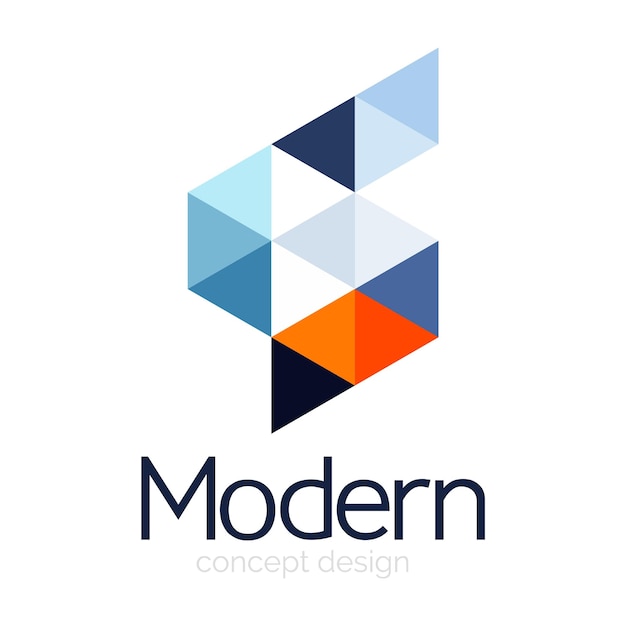 Diseño de forma triangular diseño abstracto de logotipo de negocio diseño de icono logotipo de la compañía idea de emblema de marca