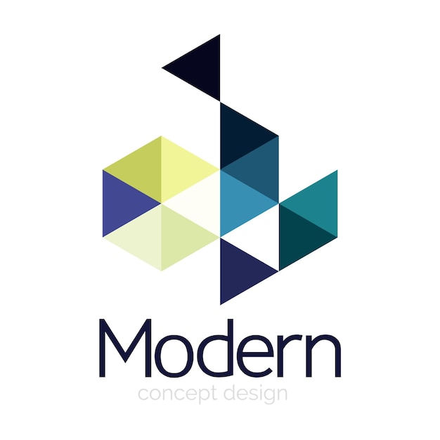 Diseño de forma triangular diseño abstracto de logotipo de negocio diseño de icono logotipo de la compañía idea de emblema de marca