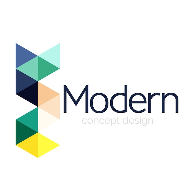 Diseño de forma triangular diseño abstracto de logotipo de negocio diseño de icono logotipo de la compañía idea de emblema de marca