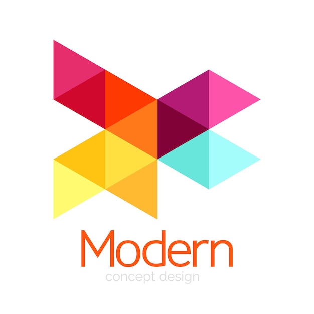 Diseño de forma triangular diseño abstracto de logotipo de negocio diseño de icono logotipo de la compañía idea de emblema de marca