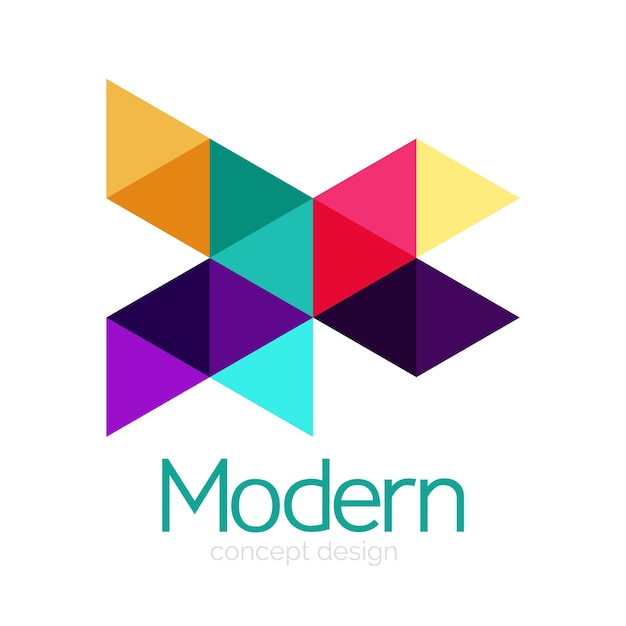 Diseño de forma triangular diseño abstracto de logotipo de negocio diseño de icono logotipo de la compañía idea de emblema de marca